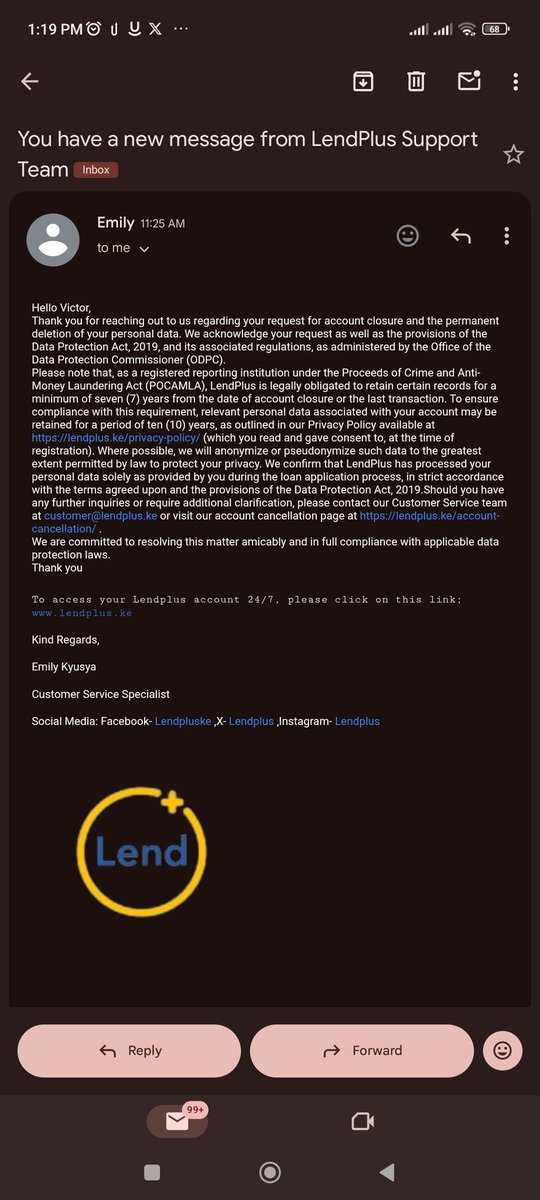 _ringis_'s tweet photo. @LendplusK So you say you must keep customer data for 10 years even if you didn't lend them? Isn't that bullying? https://t.co/GlCVQ87PIh