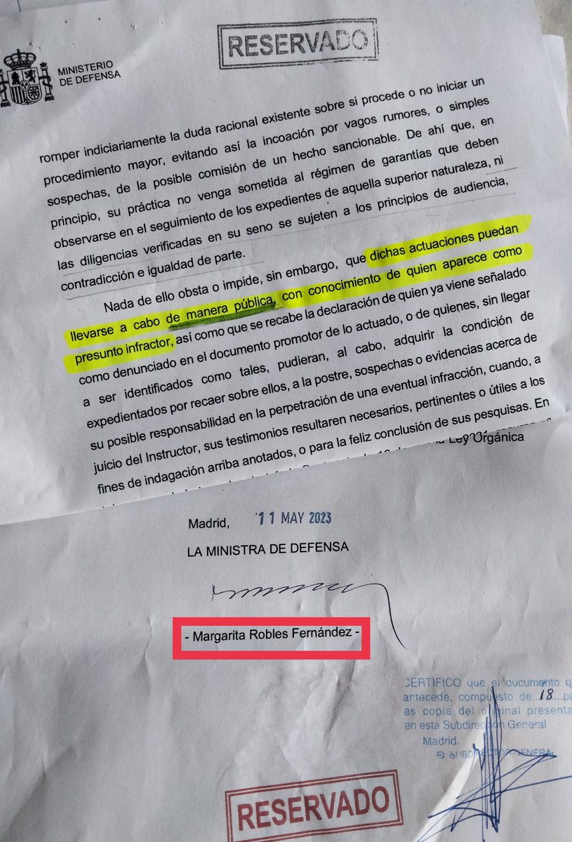 Lourdes45045139's tweet image. @psoe no respeta la Ley

Margarita Robles, es peor entregar los datos personales de las mujeres militares acosadas a unos acosadores a los q no investiga. Eso es, como dijo el fiscal, delito agravado de revelación de secretos

Justifique lo que quieras que llegará a @Defensagob