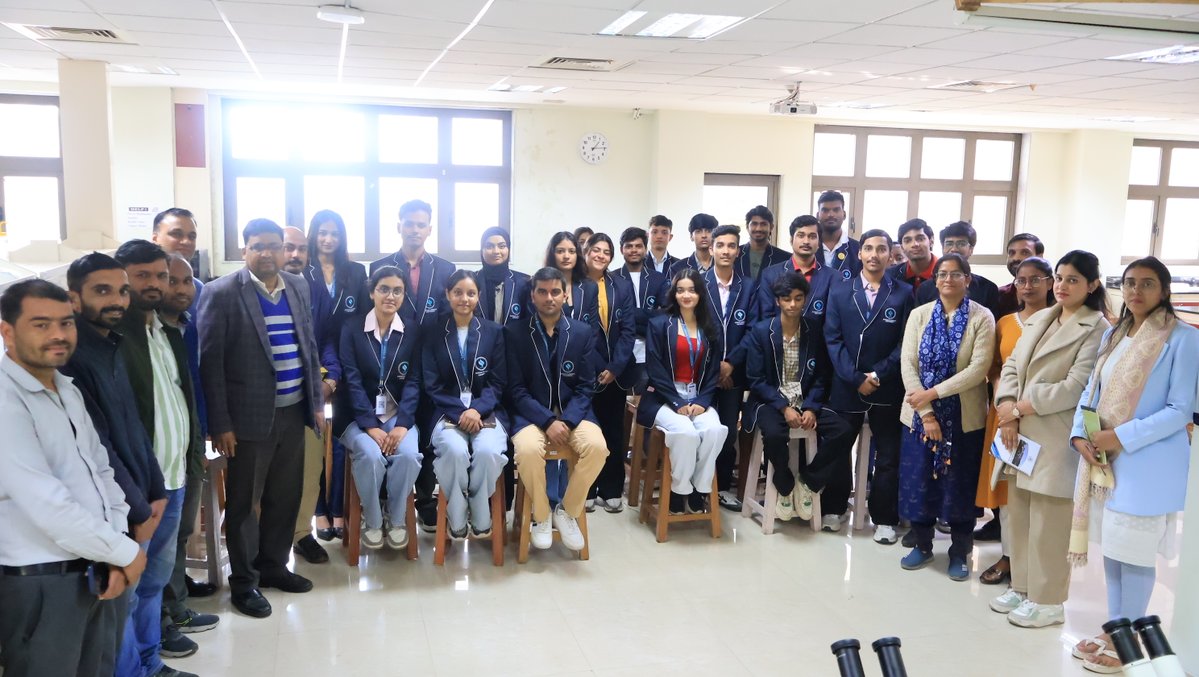 IISER Bhopal welcomed students &amp; faculty from Jagran School of Pharmacy, JLU Bhopal for lab tours, demonstrations &amp; meaningful scientific exposure.
A day of learning, exploring &amp; imagining what's possible!
#IISERBhopal #CS2  #Outreach #FutureScientists #ExploreScience