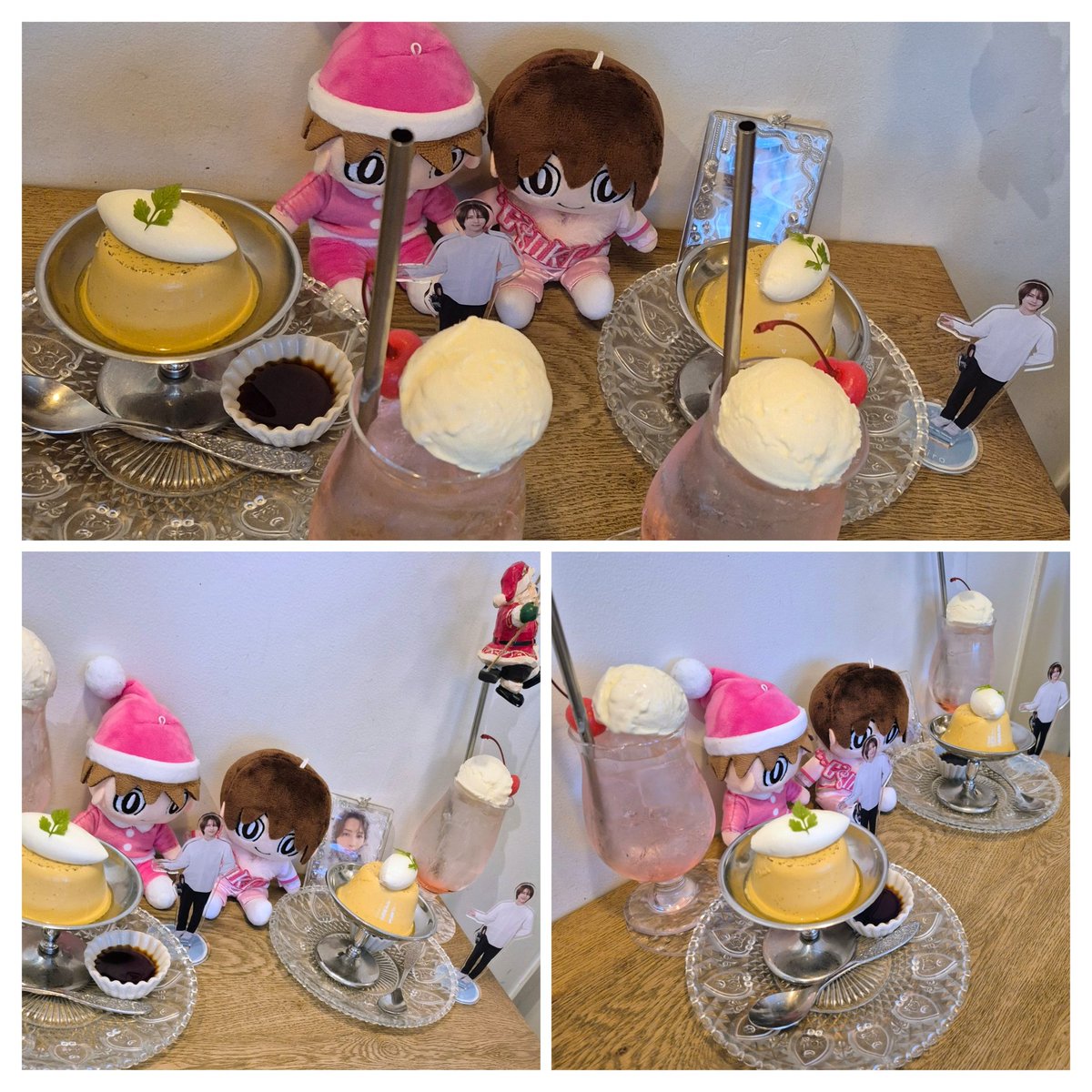 meru_eri0105's tweet photo. 【カフェTIME】
♡レトロプリン
♡クリームソーダピンク
蒙古タンメン(食べてない)の後は
やはり甘いものになりました😋
プリン🍮で有名なこちらのお店
🎄の装飾も可愛いかったです
全く撮ってませんけど😅
#岩橋玄樹
#GENKIIWAHASH https://t.co/pB6RbQE0Br