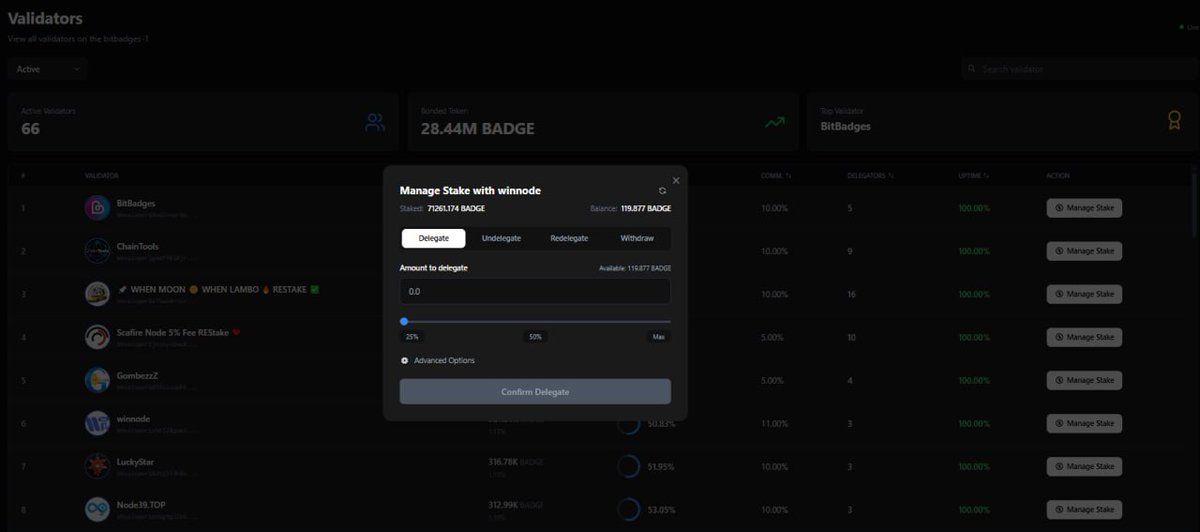 WinNode's tweet image. winscan.winsnip.xyz
# Update WinScan Features

💼 Keplr Wallet Integration
🔄 Staking Operations - Delegate, redelegate, and unbond tokens directly from the explorer
💸 Withdraw Rewards - Claim staking rewards from single or multiple validators
🗳 Governance Voting - Vote on…