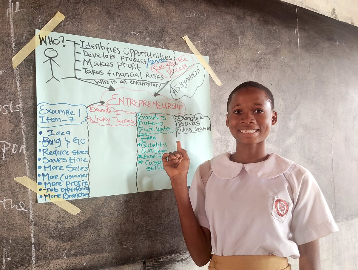 TheAzizaDev's tweet image. Week 5 of #MoneyWiseGirlsClub focused on entrepreneurship! The girls took on the roles of real CEOs—breaking down and comparing major business models. 
Their creativity and leadership skills keep leveling up. 💡🚀
 #YouthFinance #GirlsInBusiness