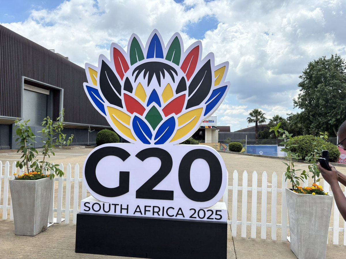 ferialhaffajee's tweet image. As someone who has been around the block a few times, this is the coolest media centre I’ve seen. Nice 👍🏾 #G20SouthAfrica