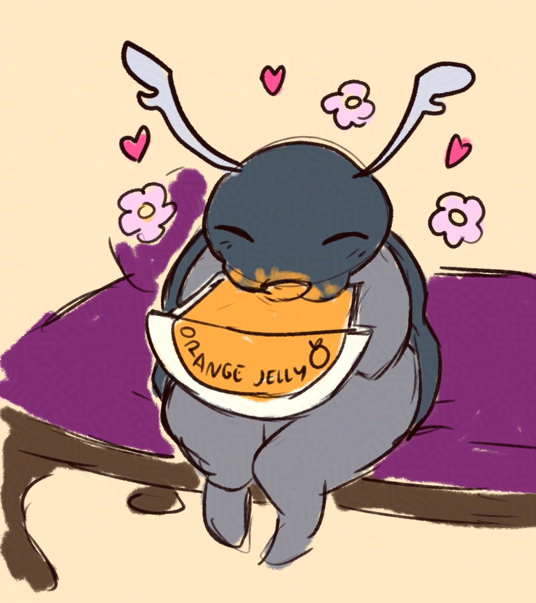 RealDogaressa's tweet photo. gettign ready to work again, here is bretta eatin a jelly treat like in those beetle videos that i rly like
#hollowknight #doodle #bretta https://t.co/NMEpQREfQc
