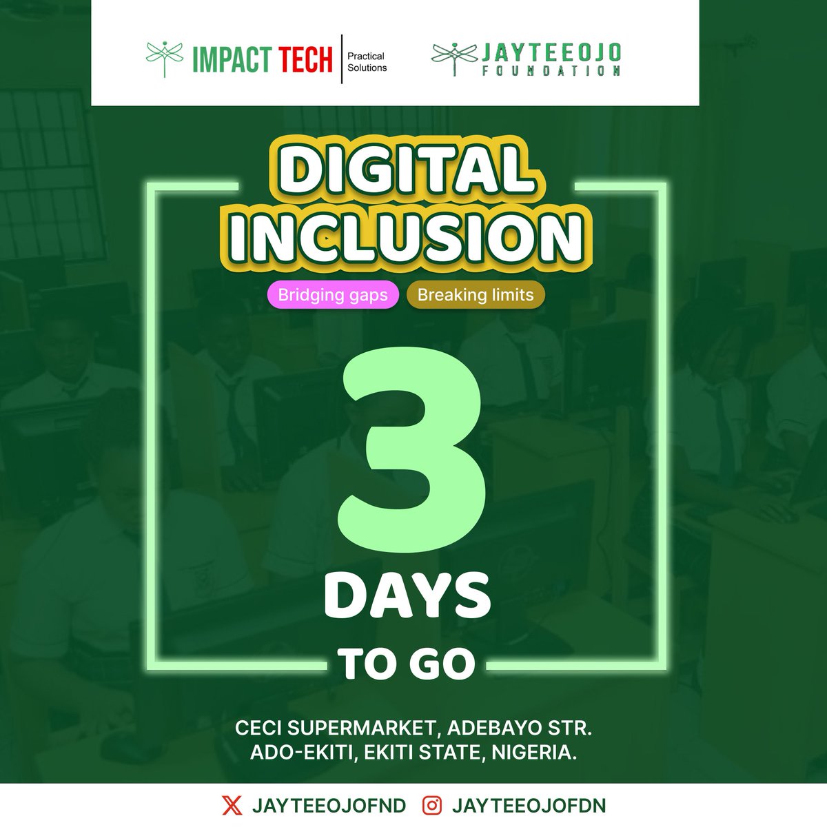 We all started learning numbers by saying 1, 2, 3, but today we're counting 3, 2, 1 before Monday's impactful event. 

Get set.💥