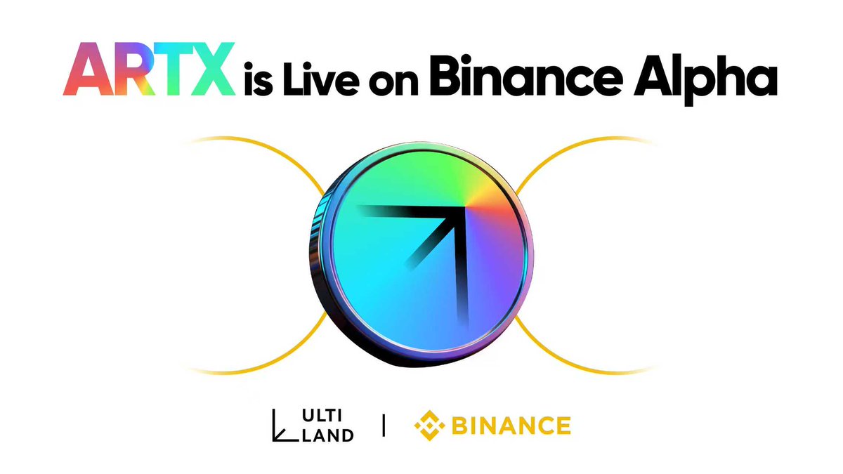 ULTILAND's tweet image. 📢 Official $ARTX Listing 

The moment is here! $ARTX is live on Binance now. 

Step into Ultiland, the new frontier of RWA for Art and IP.
FROM EVERY LAND TO ULTILAND