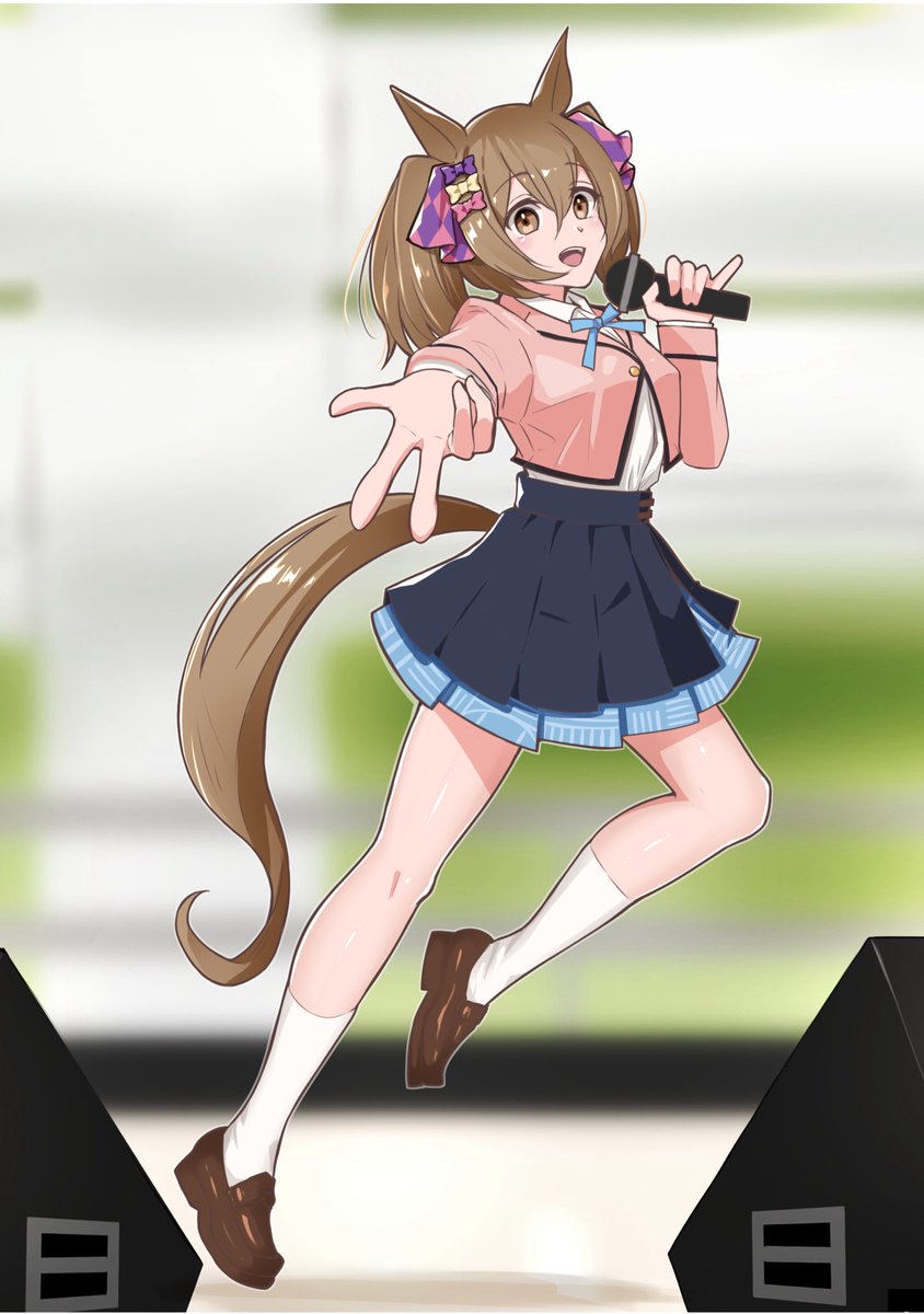 NK__7171's tweet image. 気に入らなかったので過去作リメイク
学マス花海咲季のコスプレをしたスマートファルコン

#umamusume
#SmartFalcon