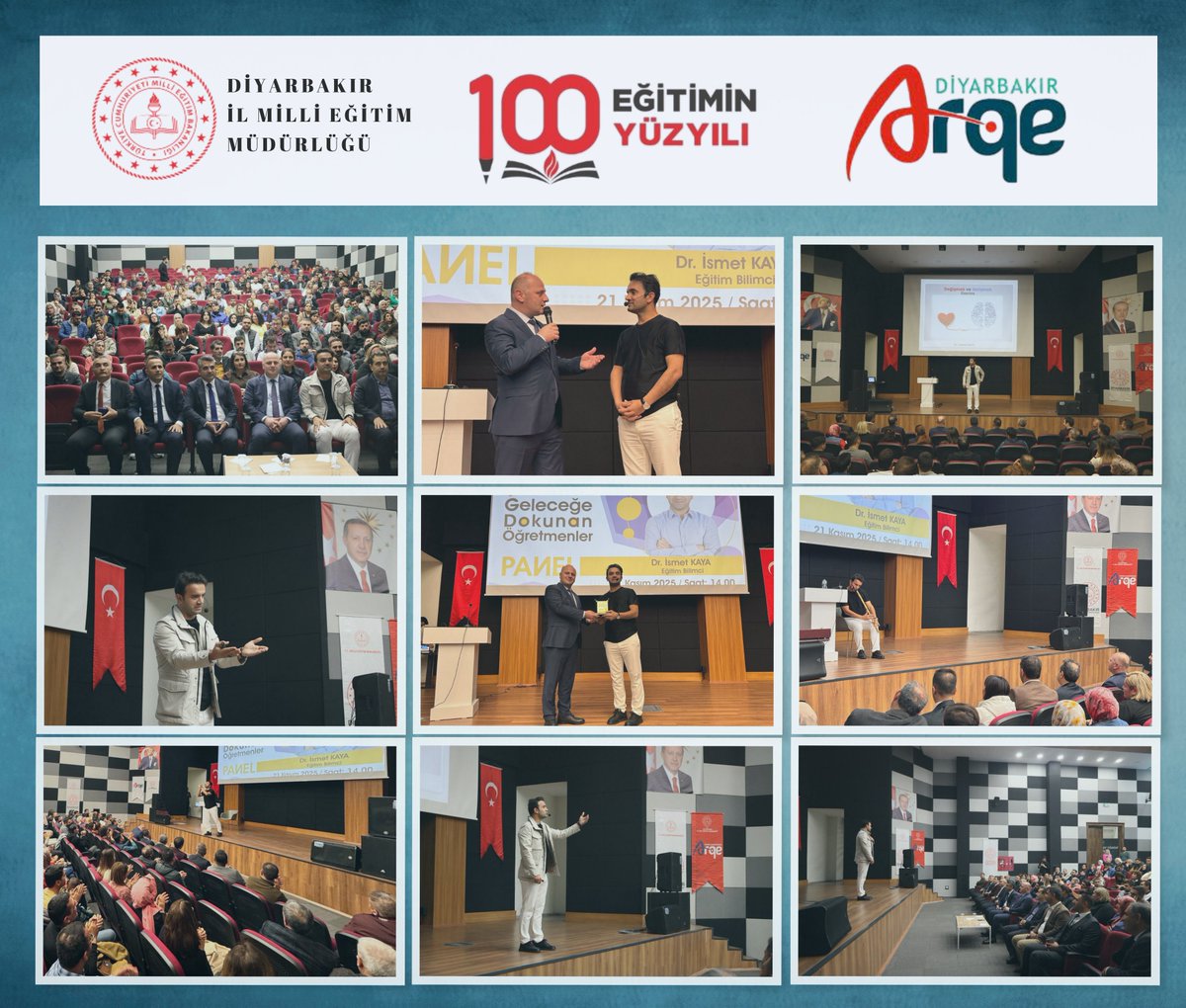 Öğretmenler Günü Etkinlikleri

Öğretmenler Günü kapsamında düzenlenen panelde öğretmenlerimizle bir araya geldik.

👤 Dicle Üniversitesi Öğretim Görevlisi Dr. İsmet Kaya tarafından gerçekleştirilen “Eğitimin Sessiz Kahramanları: Geleceğe Dokunan Öğretmenler” paneline; İl Millî