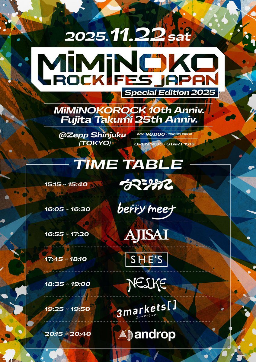 MiMiNOKOROCK 10th Anniv ＆ Fujita Takumi 25th Anniv 【MiMiNOKOROCK