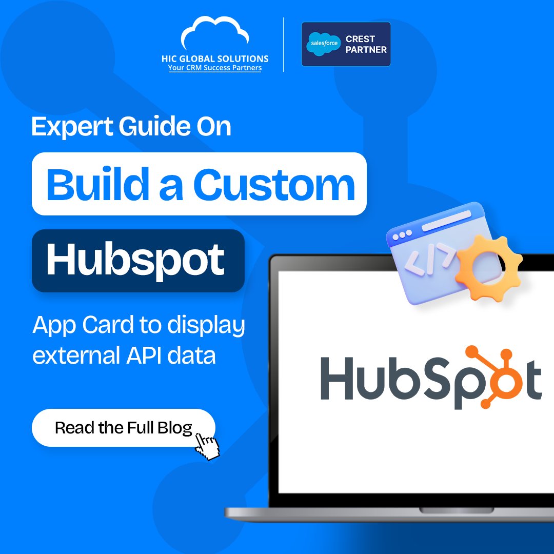 HeadInCloudInc's tweet image. Unlock real-time insights inside your HubSpot CRM!

Learn how to build a custom App Card that displays external API data—step by step.

👉 Read the full blog now! hicglobalsolutions.com/blog/build-cus…

#SalesforceBlog #TechBLog #DevBlog #HubSpot #CRM #API #TechTrend