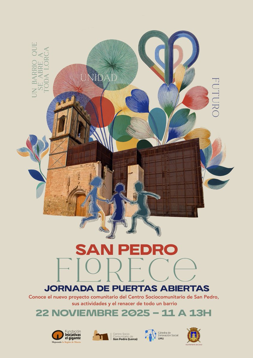 🤝 #Lorca  celebra una jornada comunitaria para redescubrir sus Barrios Altos: ''San Pedro Florece'' y abre sus puertas

📆 ⌚ Este sábado 22 de noviembre tendrá lugar una jornada de puertas abiertas en el Centro Sociocomunitario de San Pedro. De 11:00 a 13:00 se llevarán a cabo
