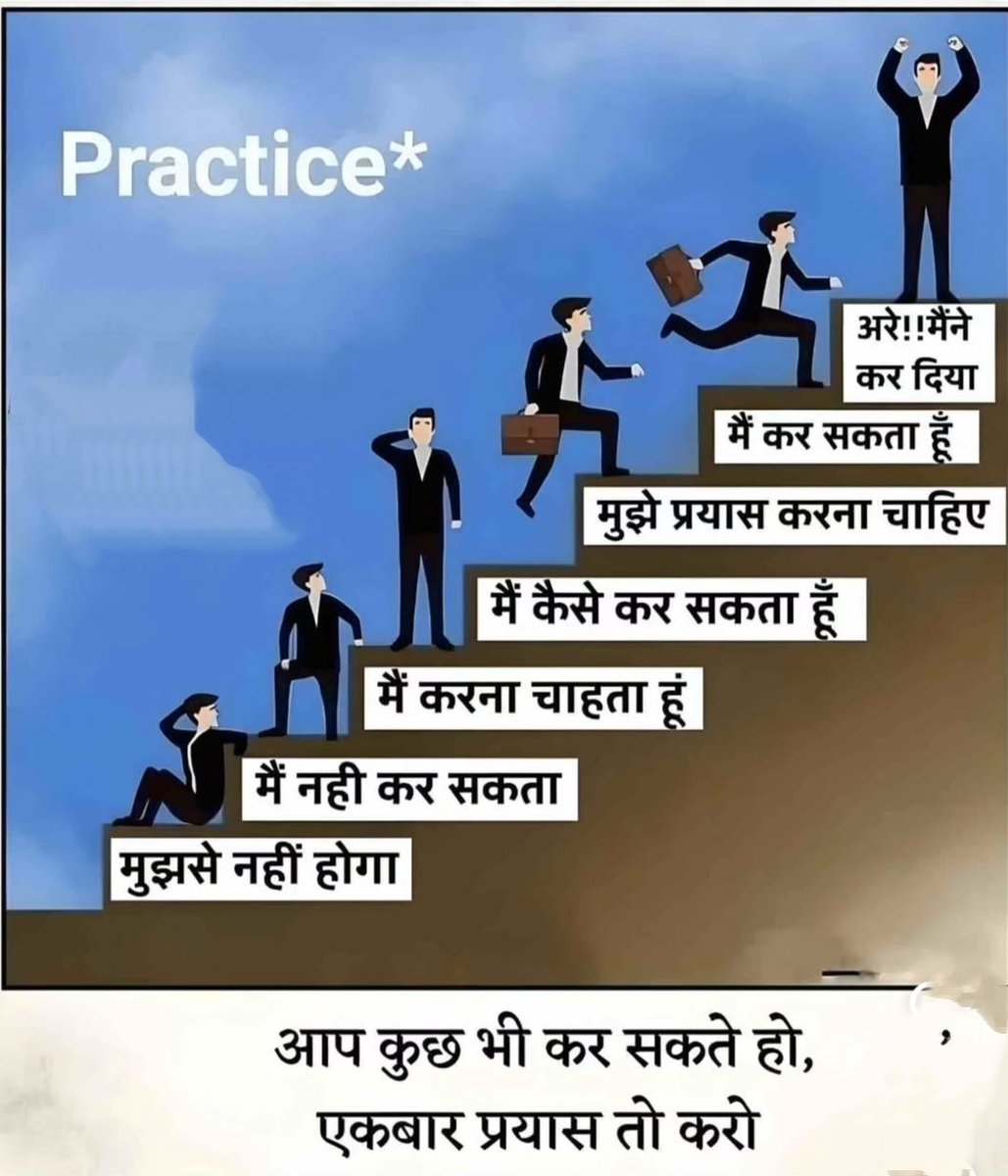 आप प्रयास करके तो देखिए, कुछ भी नामुमकिन नहीं है। प्रयास करने वाला ही कामयाब होता है 💪
#Practice