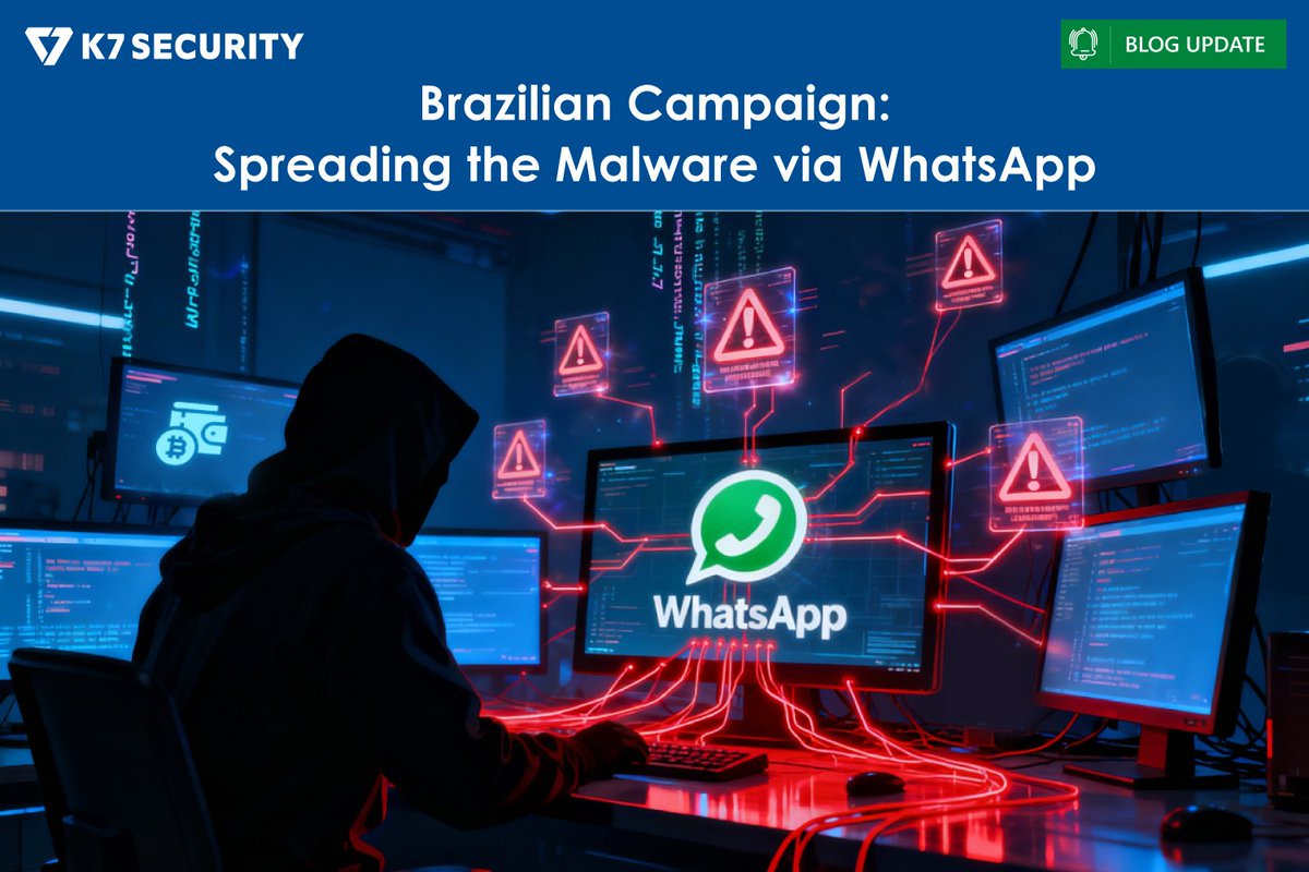 k7computing's tweet image. A new campaign is hijacking WhatsApp Web sessions to spread malware to a victim&apos;s contacts. It&apos;s a threat that leverages trust to bypass your defenses.
labs.k7computing.com/index.php/braz…

#CyberSecurity #Malware #InfoSec #ThreatIntel #WhatsApp #K7Labs #K7Security #ThreatLandscape