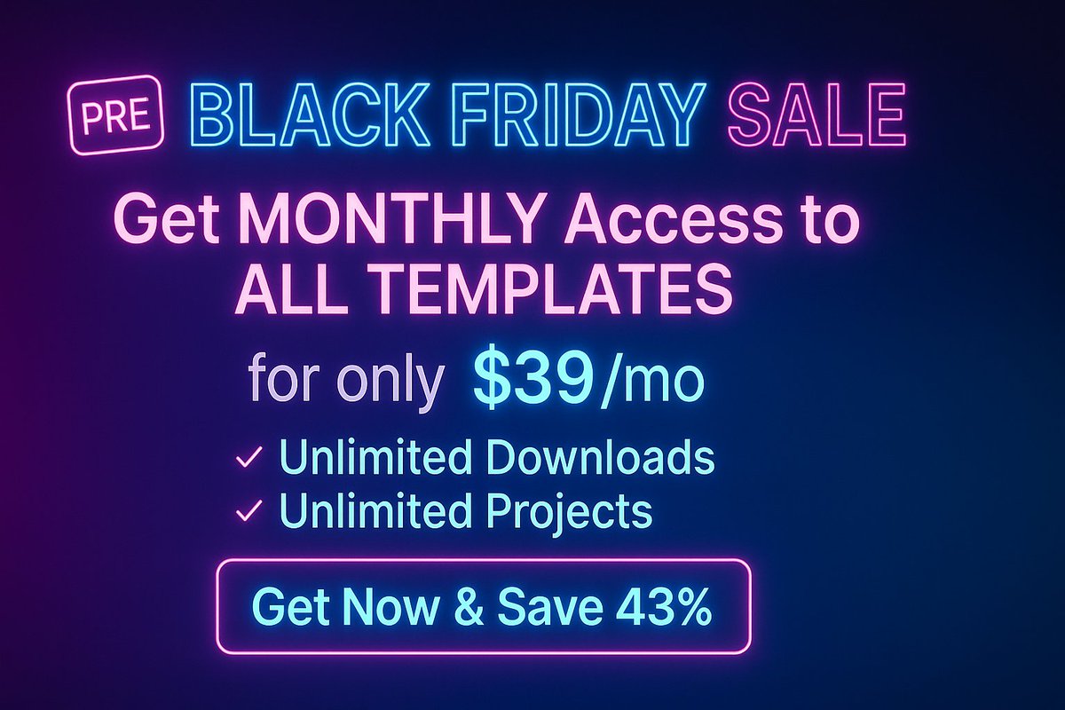🚀 Ready to supercharge your creative projects?

Get unlimited access to premium templates, graphics, videos, fonts &amp; more — all in ONE membership! 🔥
⚡ Special deal inside → Don’t miss out!
👉 jlvextension.com/go/monsterone

#BlackFriday #DesignTools #CreatorCommunity #DealAlert