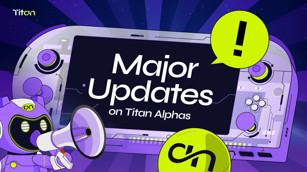 📣 MAJOR UPDATES ON TITAN ALPHAS

We’re rolling out four algorithm upgrades to carry Titan users into the next market phase-stronger, smarter, steadier 👇

📅 Nov 22 - Risk Assessment module upgrade
📅 Nov 29 - All-new DCA mechanism
📅 Dec 12 - Pilot: AI Portfolio Manager (auto
