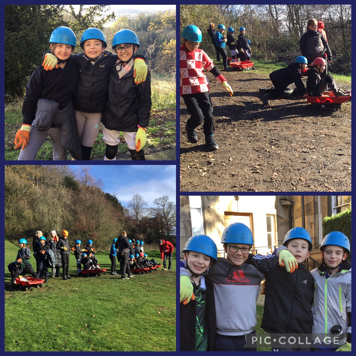 Groups Five and Six took to the slopes in grass sledging yesterday. <a href="/ManorAdventure/">Manor Adventure</a>