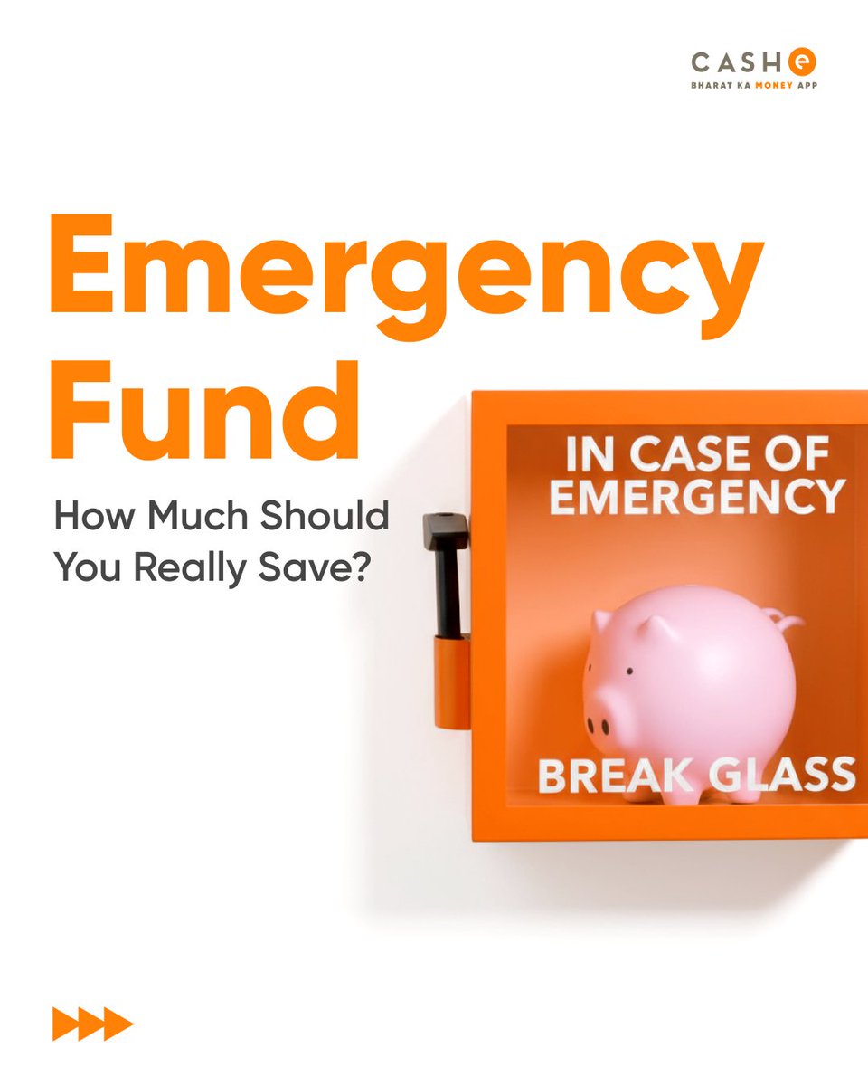 CASHeApp's tweet image. Adulting rule #47:
Always have an emergency fund.

Because tyres burst, phones fall, AC chooses violence, and your boss might too.

And if life strikes before your savings do, CASHe is the backup for your backup.

#Emergencyfund #CASHe #Financebasics #Adulting101
