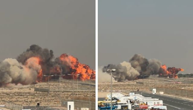 ETNOWlive's tweet image. #NewsAlert | Fighter jet Tejas has crashed during a flight display at the Dubai air show

#Tejas #Dubai #jetcrash