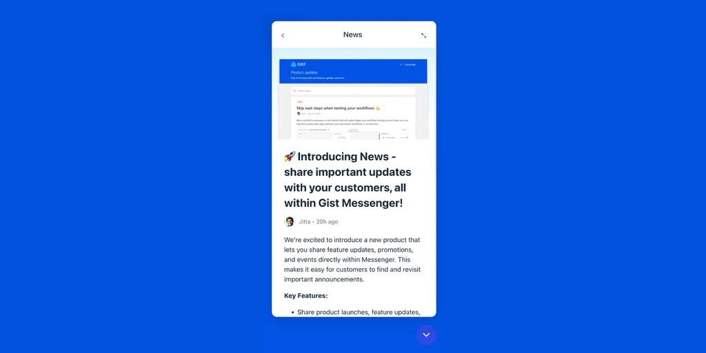 fabhosted's tweet image. Gist introduces News for Easy Sharing of Announcements 👉 lttr.ai/AlRxr #customersupport