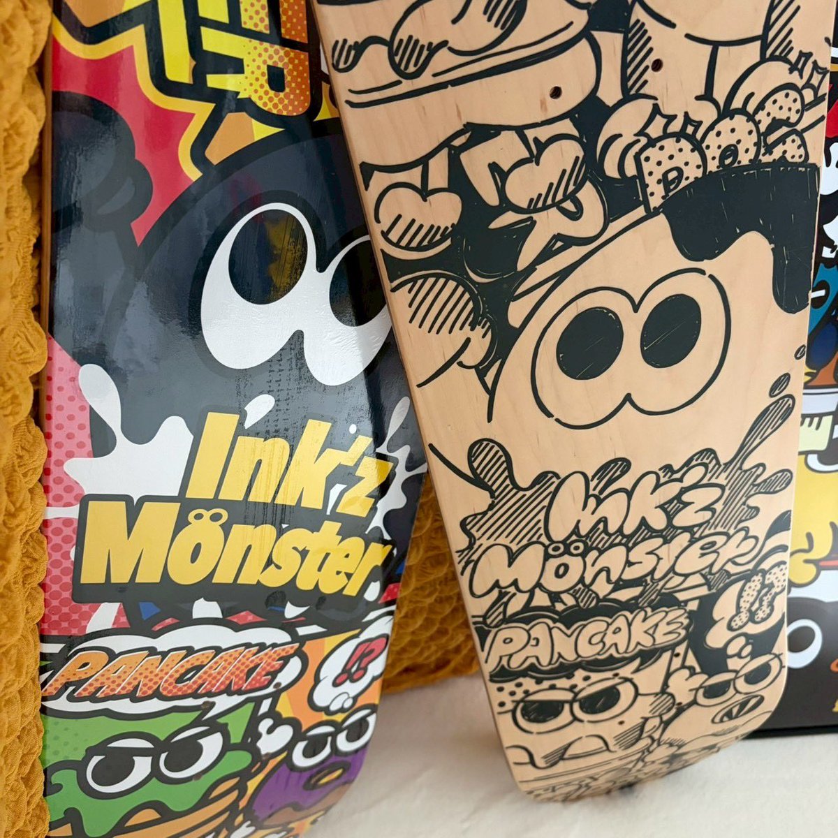 ◥◣オンラインショップOPEN！◢◤

オンラインショップにて
新グッズ販売開始します👾✨

スケボー🛹や原画の1点モノを始め、
デザフェスで大人気だった
新作ロンTやマグカップなども用意してます👾✨

自信のグッズぜひ見てください👾🫶
ショップURLはプロフから✅

#インクモ