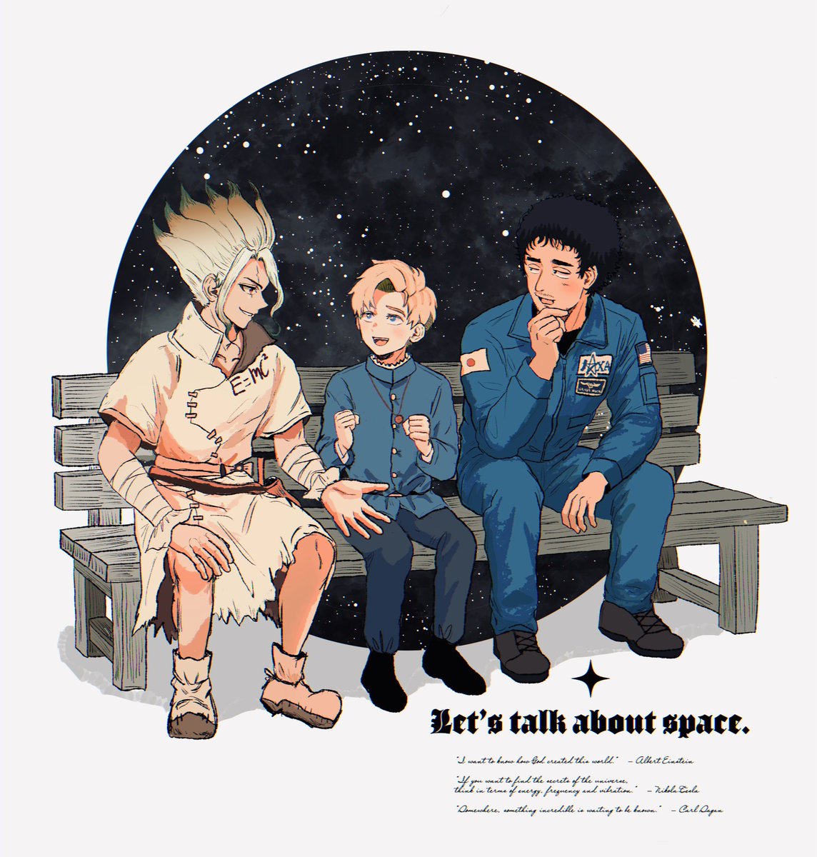 usagi_fuwa_chan's tweet image. 私の好きな主人公集めたら
宇宙の話をしだした。