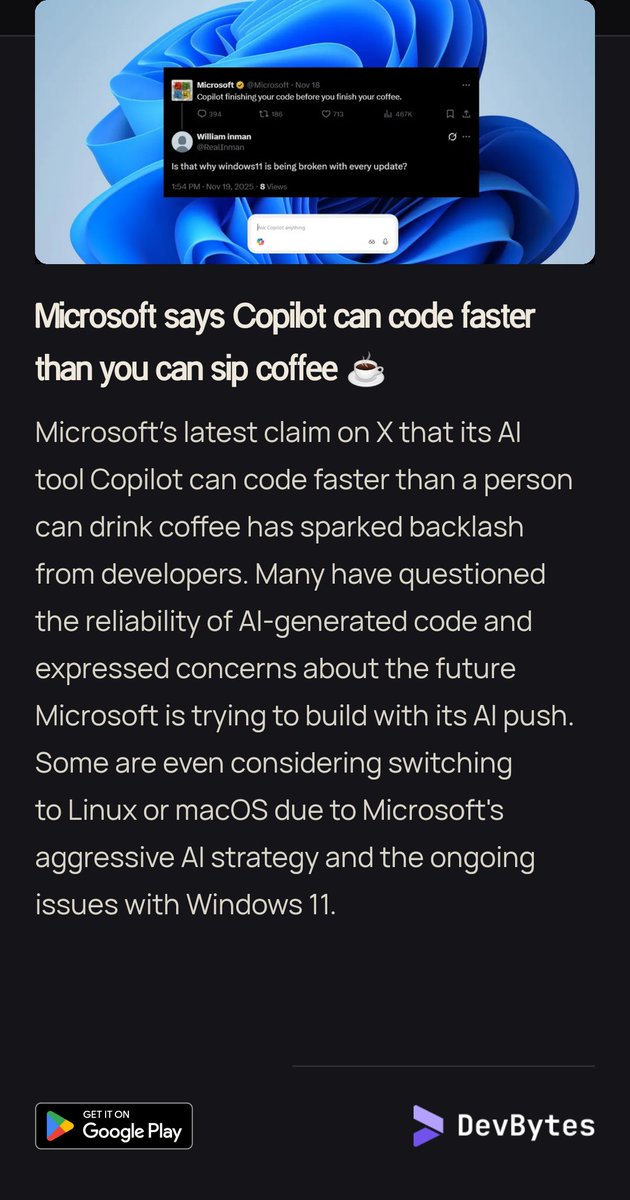 UnseenCoder_'s tweet image. Level up your coding game. Download DevBytes to get real-time coding updates and insights. devbytes.co.in/invite/Qk5ljpV4.