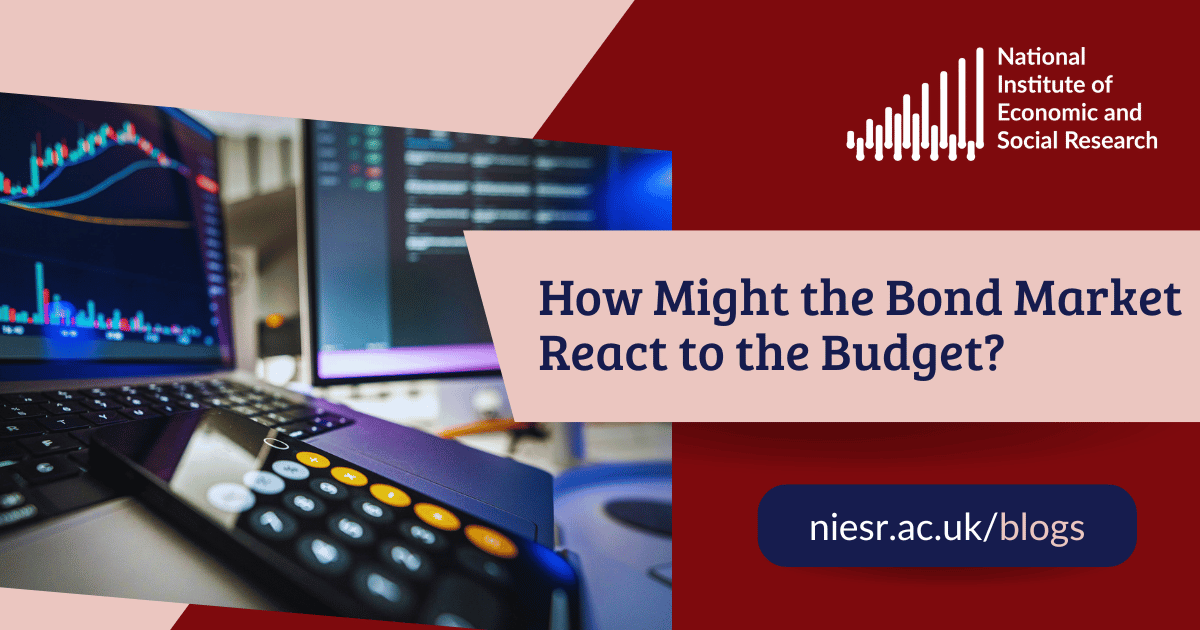 NIESRorg's tweet image. The UK bond market is highly sensitive as it approaches next week’s #Budget. This blog explores the channels through which the #Budget can impact borrowing costs and shows how a credible fiscal plan could potentially lower gilt yields and earn a ‘credibility dividend’.…