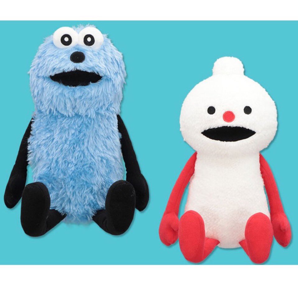 パペットスンスン おすわりBIGぬいぐるみ🥹🩵もふもふ素材で抱きしめ