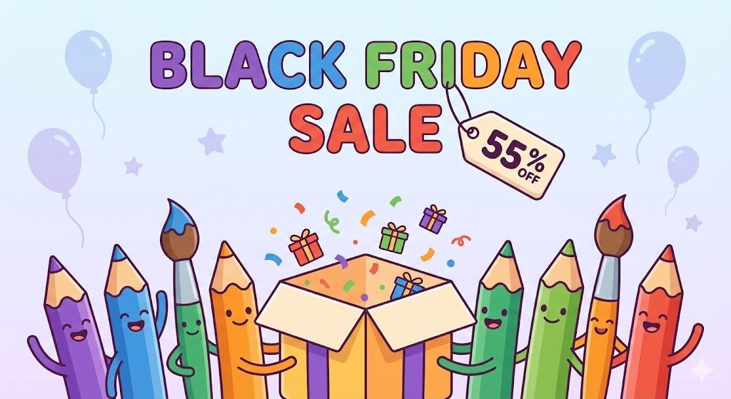 ColorBuk's tweet photo. We're doing a Black Friday sale with a 55% discount across ColorBuk 🖌️

Use Code BLACKFRIDAY55 during checkout!

Starting right now until Black Friday! 🎉 https://t.co/bNNL22pND9
