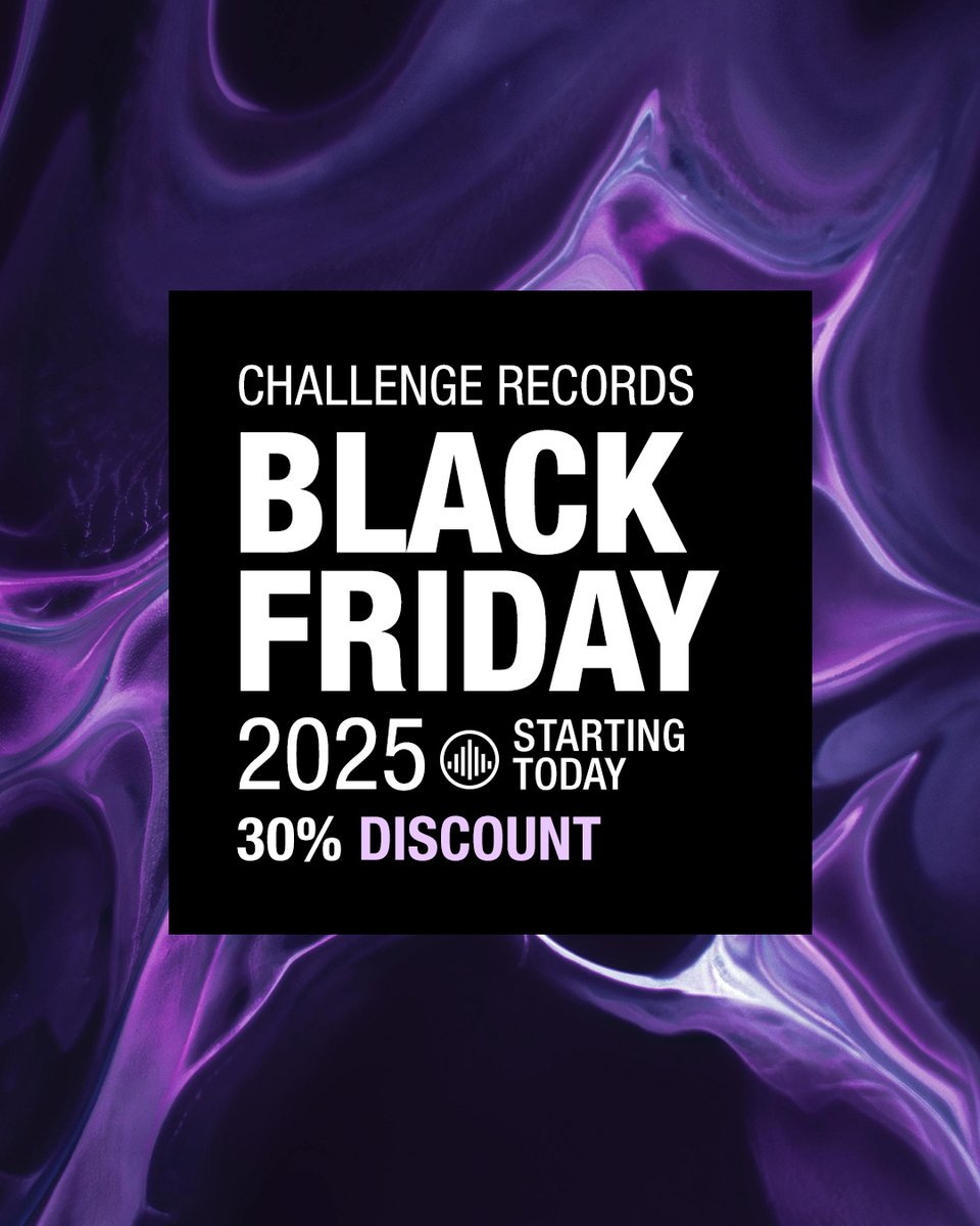challengerec's tweet image. 𝗖𝗵𝗮𝗹𝗹𝗲𝗻𝗴𝗲 𝗥𝗲𝗰𝗼𝗿𝗱𝘀 𝗕𝗹𝗮𝗰𝗸 𝗙𝗿𝗶𝗱𝗮𝘆 𝗸𝗶𝗰𝗸𝘀 𝗼𝗳𝗳 𝗧𝗢𝗗𝗔𝗬! ⚡ Score a striking 𝟯𝟬% 𝗢𝗙𝗙 on incredible titles at challengerecords.com 🎶

#BlackFridayDeals #MusicSale #JazzMusic #ClassicalMusic #VinylJazz #ClassicalAlbums #Jazz #Classical