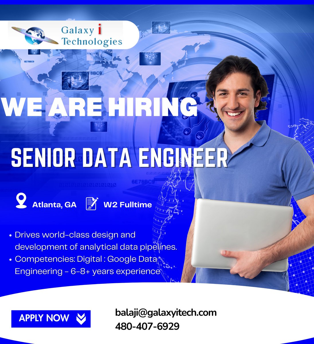 galaxyitech123's tweet image. Galaxy I Technologies is looking for Senior Data Engineer in Atlanta, GA (onsite)

Apply Now: lnkd.in/gmqBQ7cS.

#galaxyitech #dataengineering #datascience #machinelearning #bigdata #dataanalytics #artificialintelligence #data #bigdataanalytics #sql #dataanalysis