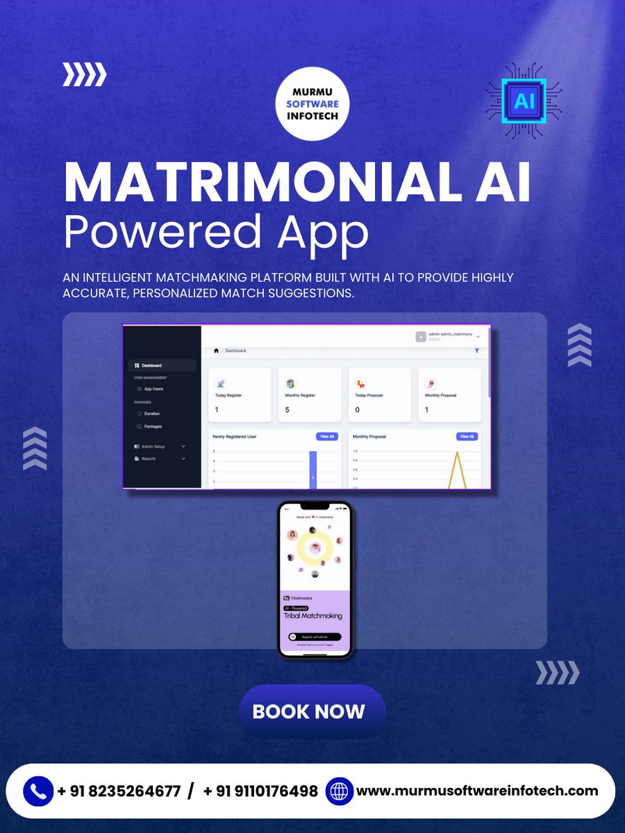 MurmuSoftware's tweet image. A Matrimonial App That Understands You Better Than Manual Filters
Finding the right life partner shouldn’t feel like a guessing game. With our AI-Powered Matrimonial App

📞 +91 91101 76498
🌐 murmusoftwareinfotech.com

#AIMatrimony
#SmartMatchmaking
#MatrimonialApp
#Future