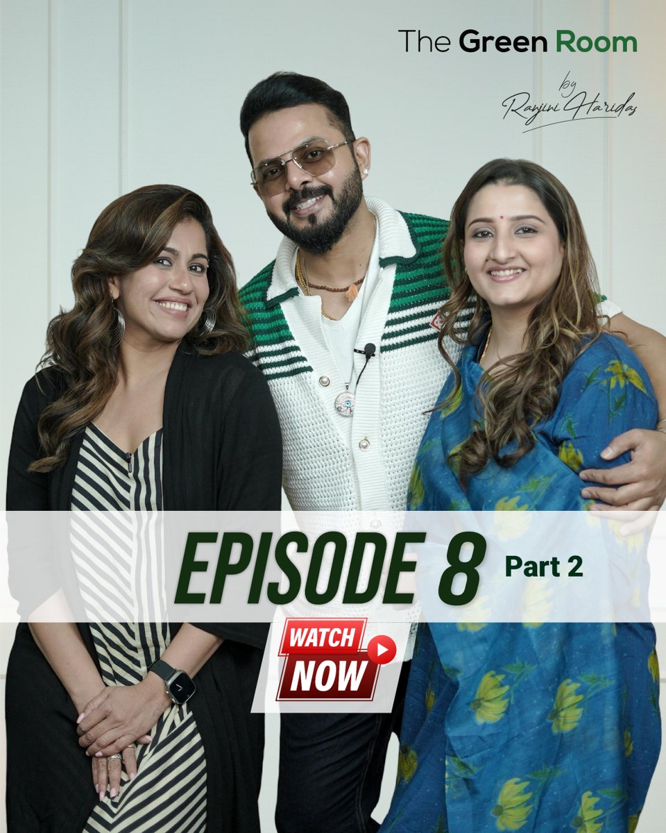 Greenroombyrh's tweet image. A must-watch for fans of Indian cricket, motivational stories, and inspiring life journeys.

Episode 8 Part 2 — streaming now!

youtu.be/f898Xlmr-7w?si…

#Sreesanth #BhuvneshwariKumari #TheGreenRoom #RanjiniHaridas #SreesanthInterview #CricketStories #IndianCricket #LifeJourney