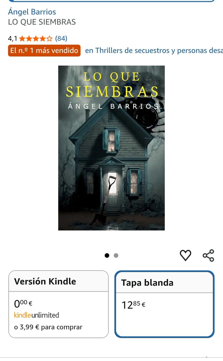 arbarrios20's tweet image. Vas a recoger... LO QUE SIEMBRAS
Nº 1 en su categoría #libros 
Oferta:
lc.cx/F708XL

Tres jóvenes asesinados.
Una mujer desaparecida.
Un thriller absorbente.

Opinan los #lectores
⭐⭐⭐⭐⭐
«Brutal»
«Engancha desde el minuto cero»
#suspense #thrillerbooks #bookstagram