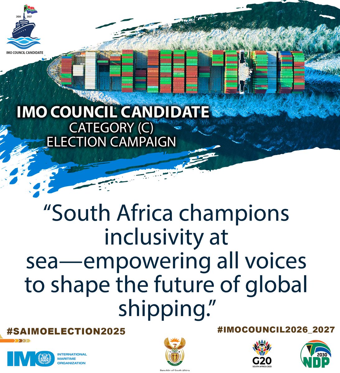Dotransport's tweet image. IMO COUNCIL CANDIDATE CATEGORY C ELECTION CAMPAIGN 

#SAIMOELECTION2025

@DIRCO_ZA
@GovernmentZA