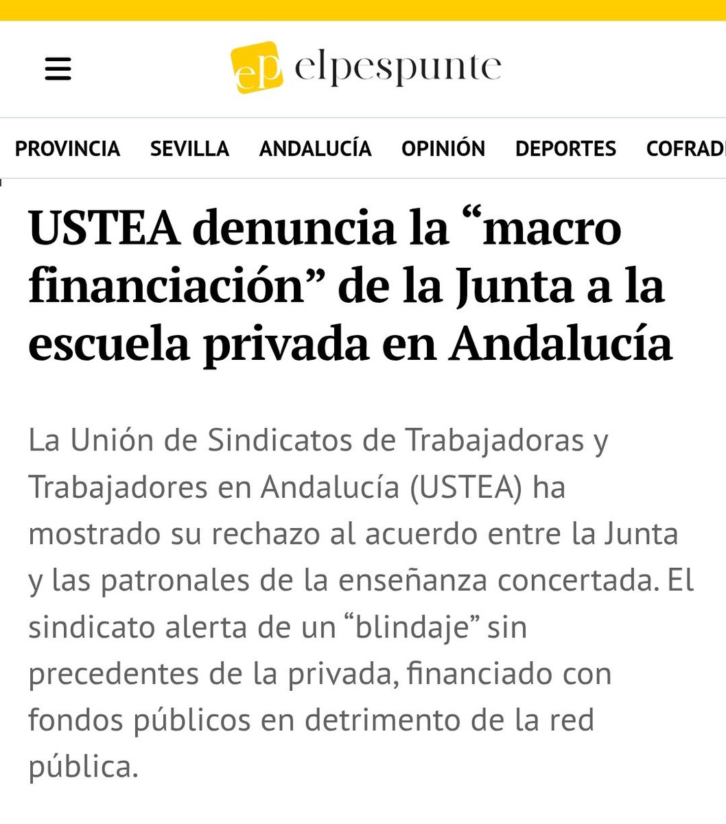 ¡No paran de regalarle dinero a la educación privada!

elpespunte.es/articulo/andal…