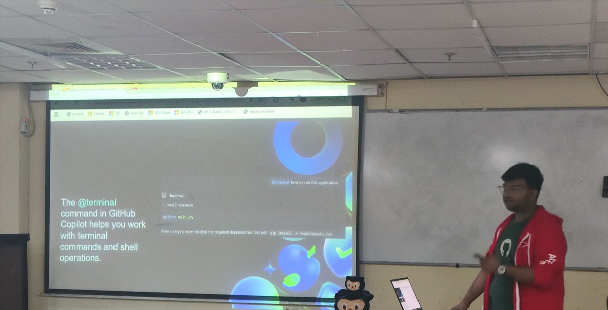 Tankominator5's tweet image. Huge thanks to @abbhishekstwt  and @gdsciiitkalyani for an amazing session on GitHub Copilot! 🚀

Loved diving into Context Engineering, Planning Mode, and all the powerful features that make Copilot a true game-changer for developers. 🤝

#GitHubCopilot #AIforDev #GDG