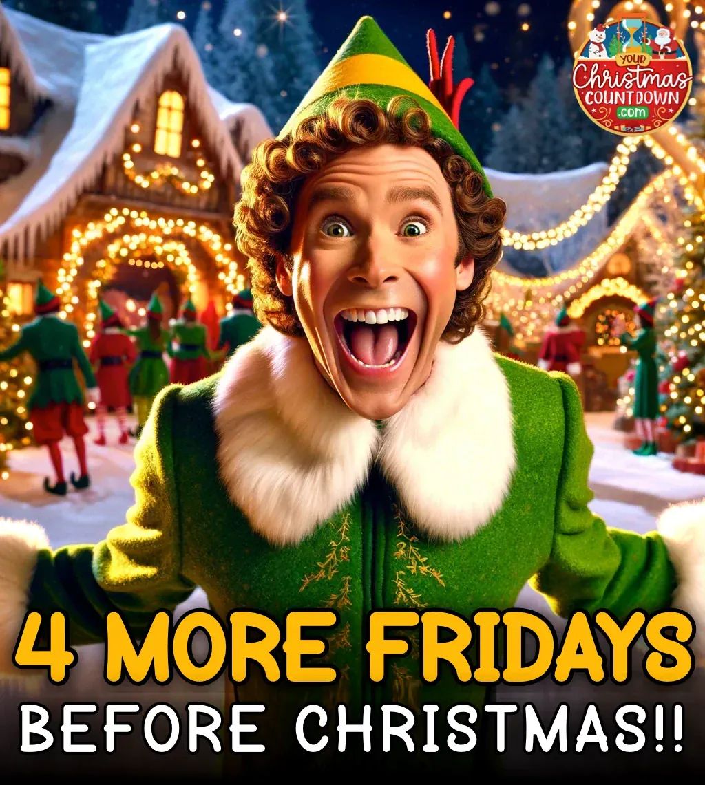 christmas_clock's tweet image. 4 MORE FRIDAYS BEFORE #CHRISTMAS!
🕒 YourChristmasCountdown.com 🎄🎅
