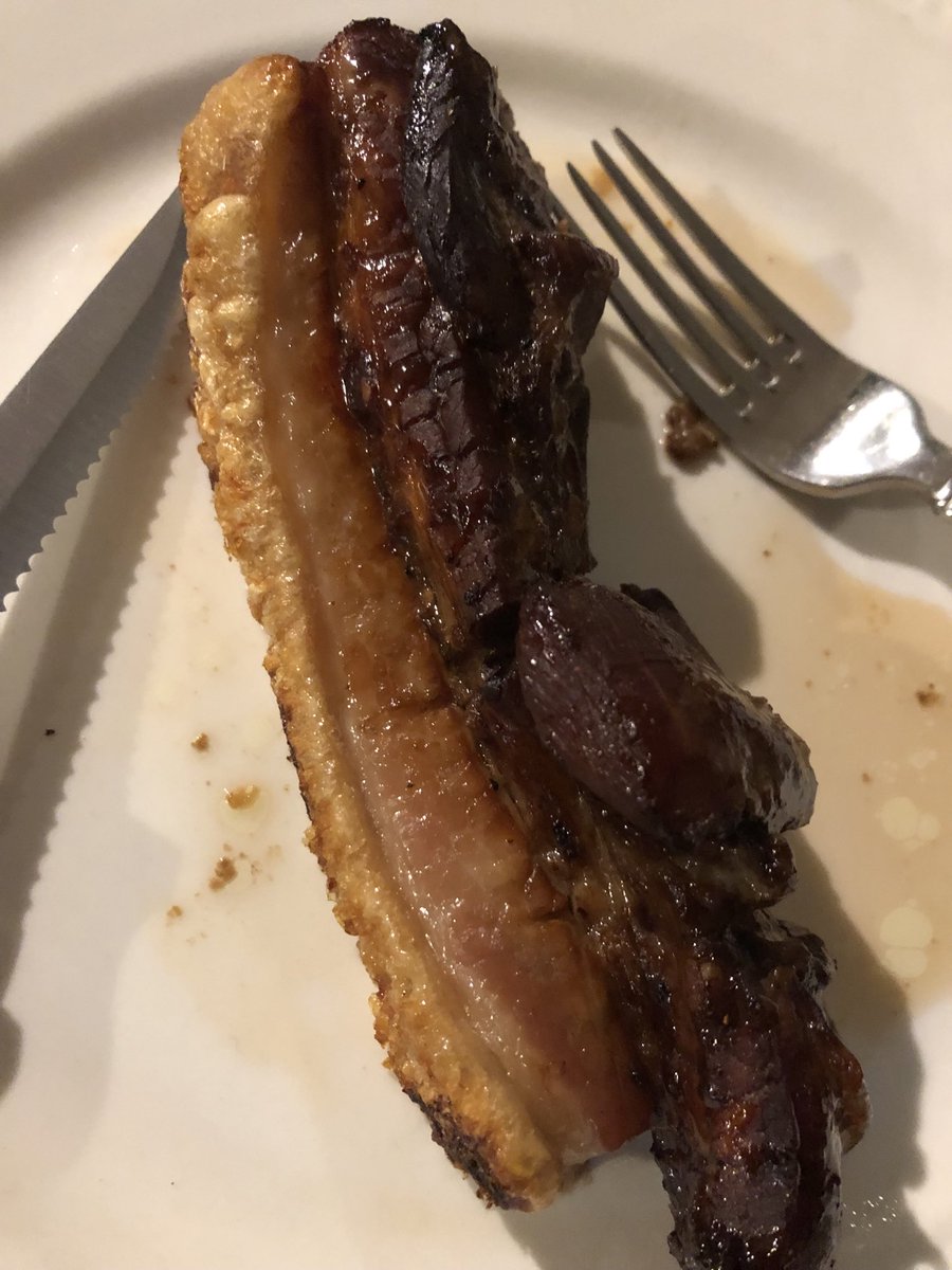 PoolManSC1's tweet image. I’ve cracked it pardon the pun 😂 . Marinated pork Filipino bbq style but with the crackling we’ve grown to love. Prepared the Cantonese way with a couple of my own cooking techniques added to combine the two countries together. It tasted delicious.