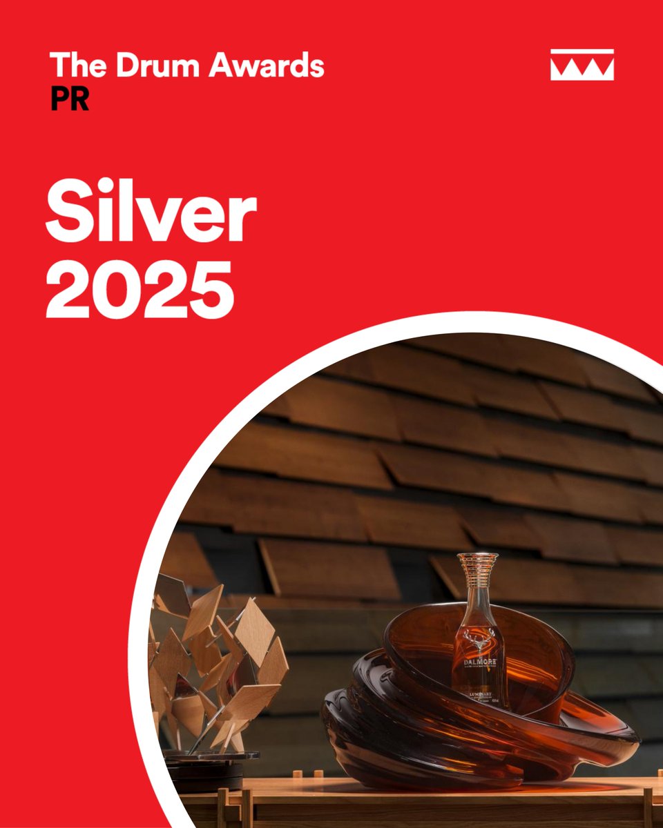 We are over the moon to have been awarded silver at <a href="/TheDrum/">The Drum</a> Awards for The Dalmore Luminary Series!

To come second in the PR: CPG Food and Beverage category to Here Be Dragons x <a href="/GreggsOfficial/">Greggs</a>  and <a href="/OgilvyUK/">Ogilvy UK</a> x <a href="/Unilever/">Unilever</a> is something we are so very proud of!