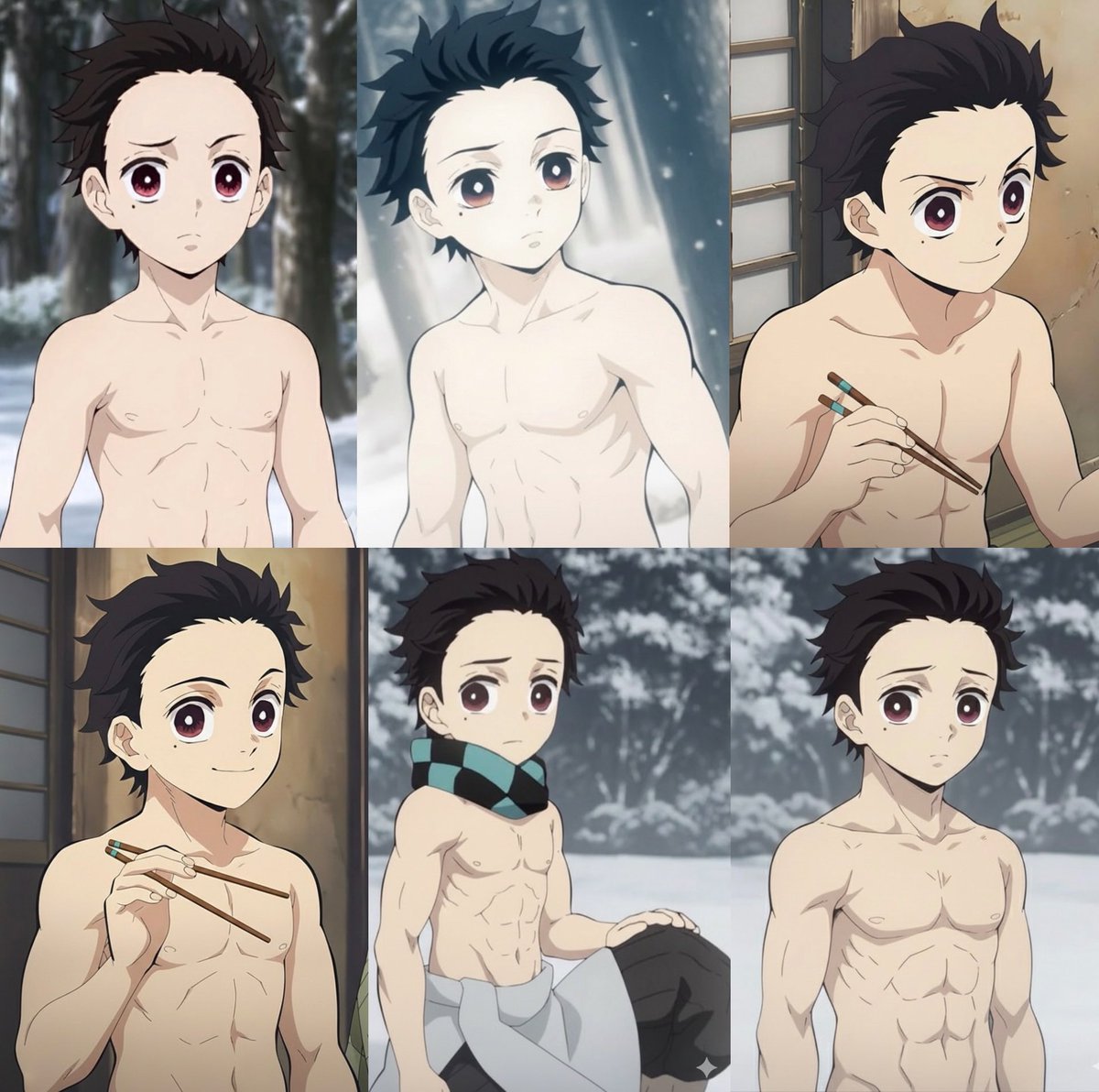 炭治郎より筋肉少なくて弟キャラとして良い塩梅ですね✨生き残って一緒に稽古受けて欲しかったわ‥