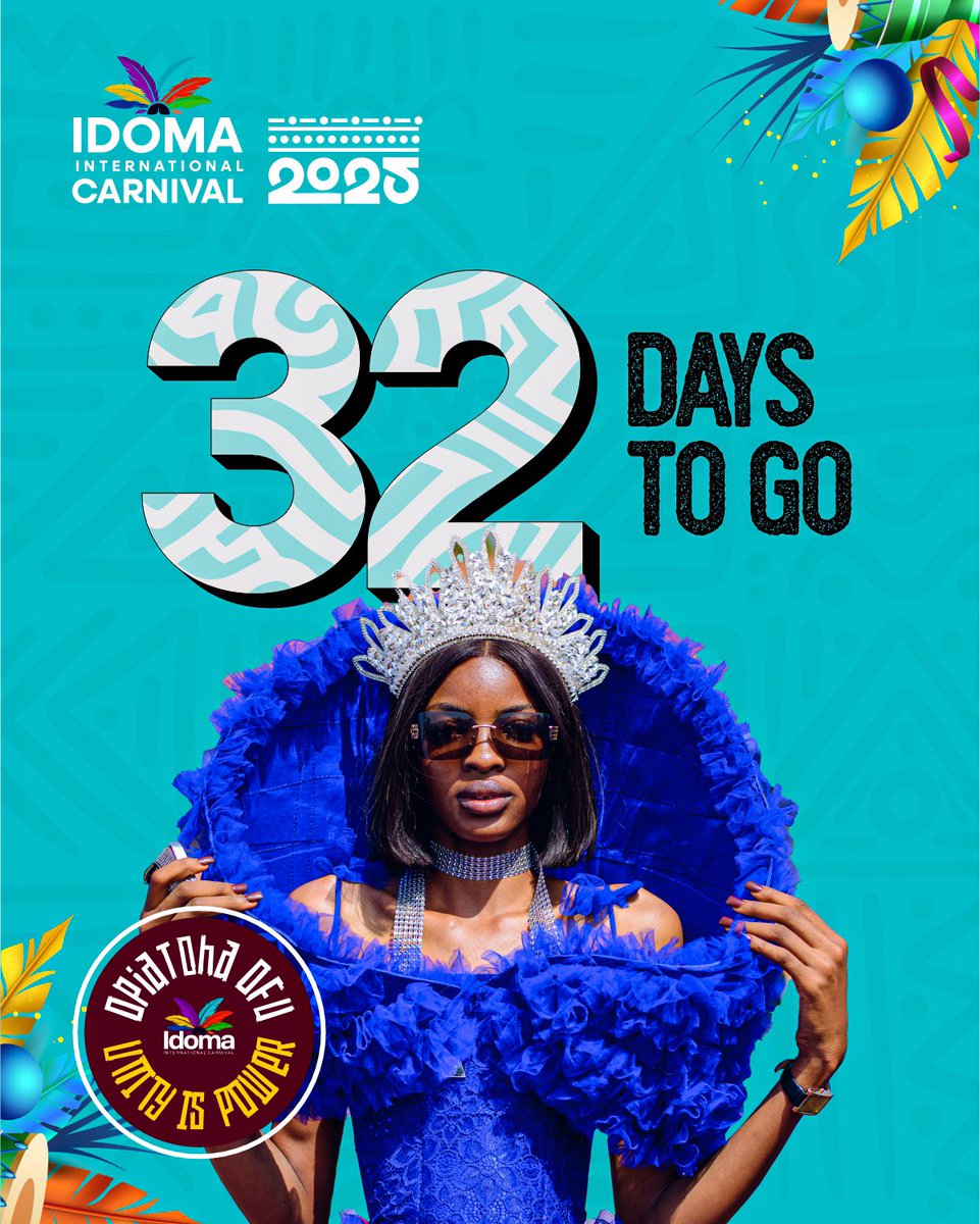 NCQPageant's tweet image. 32 Days to Go!
The countdown is officially on! The Idoma International Carnival 2025 is almost here a vibrant celebration of culture, beauty, unity, and pride.
Get ready for an unforgettable experience! 

#idomacarnival2025 #UnityIsPower #CultureAndPride #Idoma #Benue