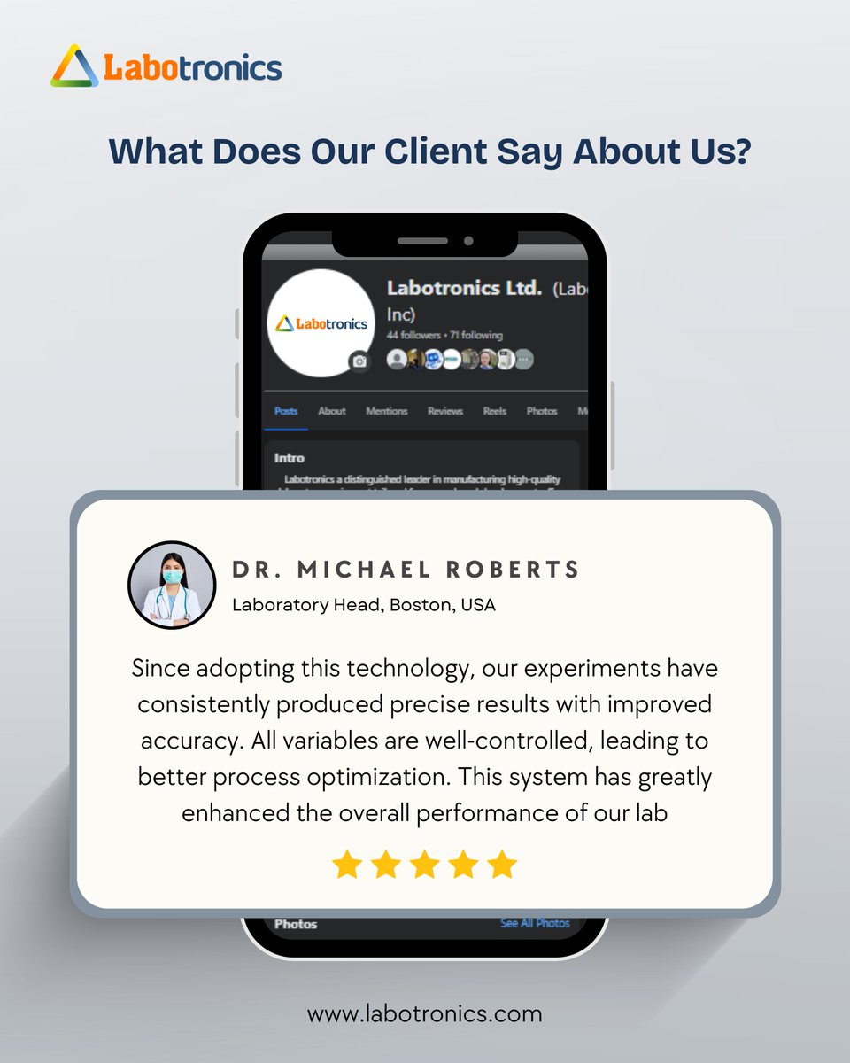 Labotronics's tweet image. Client Testimonial — Labotronics
Your feedback drives our progress.

📧 Email: info@labotronics.com
 labotronics.com

#labotronics #labtechnology #laboratoryequipment #clientfeedback #testimonial #labsupport