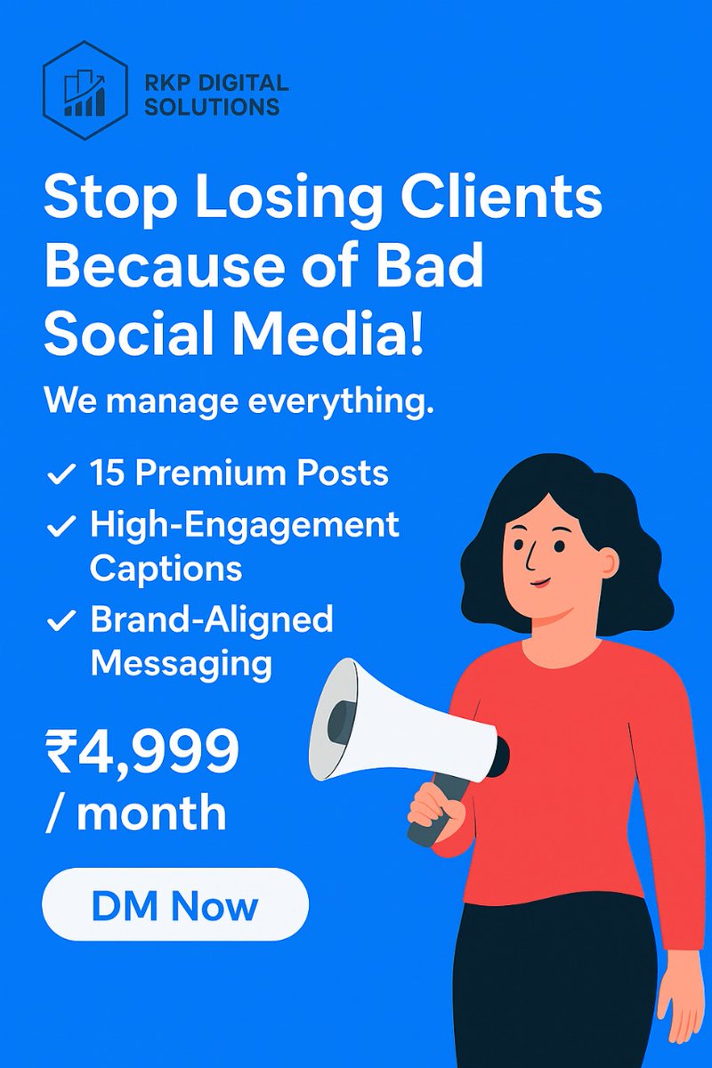 RKPDigitals's tweet image. Your audience is watching someone…
Make sure it’s YOU. 👀✨

Build a powerful personal or business brand without spending big.
Start Your Branding Upgrade Today

#DigitalMarketing #LeadGeneration #MetaAds #FacebookAds #SocialMediaMarketing #BusinessGrowth #ABTesting #PaidAds