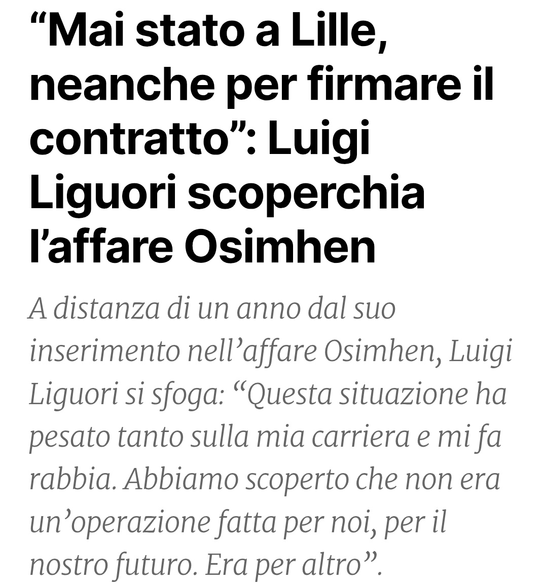 Provate solo a immaginare cosa sarebbe successo a livello mediatico e di giustizia sportiva se un tesserato della #Juventus avesse dichiarato di essere stato ceduto "per finta"...
