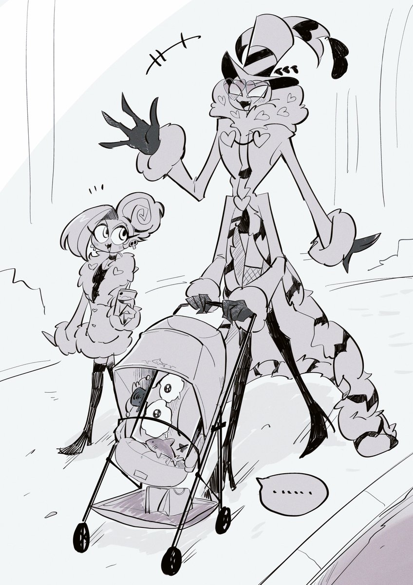 minekopoison's tweet image. family  #HazbinHotelVees