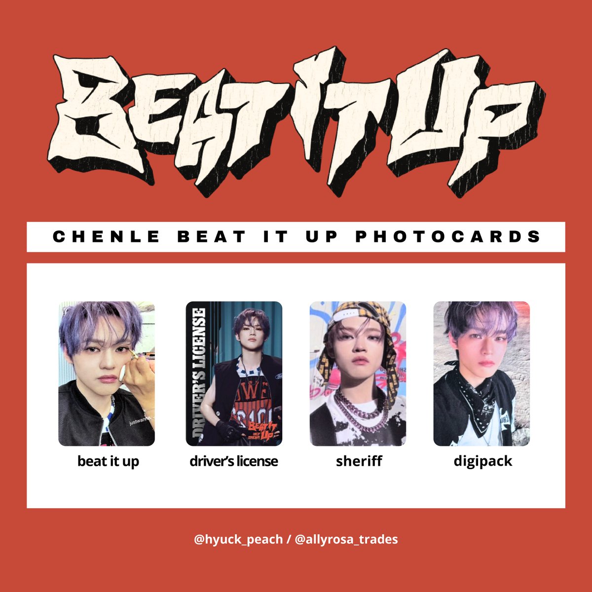 nct dream - beat it up ot7 album photocard template 엔시티 드림