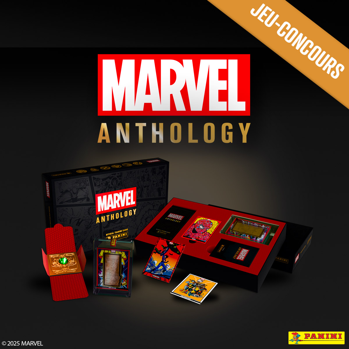 MarvelFR's tweet image. Pour célébrer le lancement de la nouvelle collection Marvel Anthology avec @Panini_fr, nous vous proposons de remporter un lot exclusif de cartes collector ! 💥 Pour participer, il vous suffit de RT.