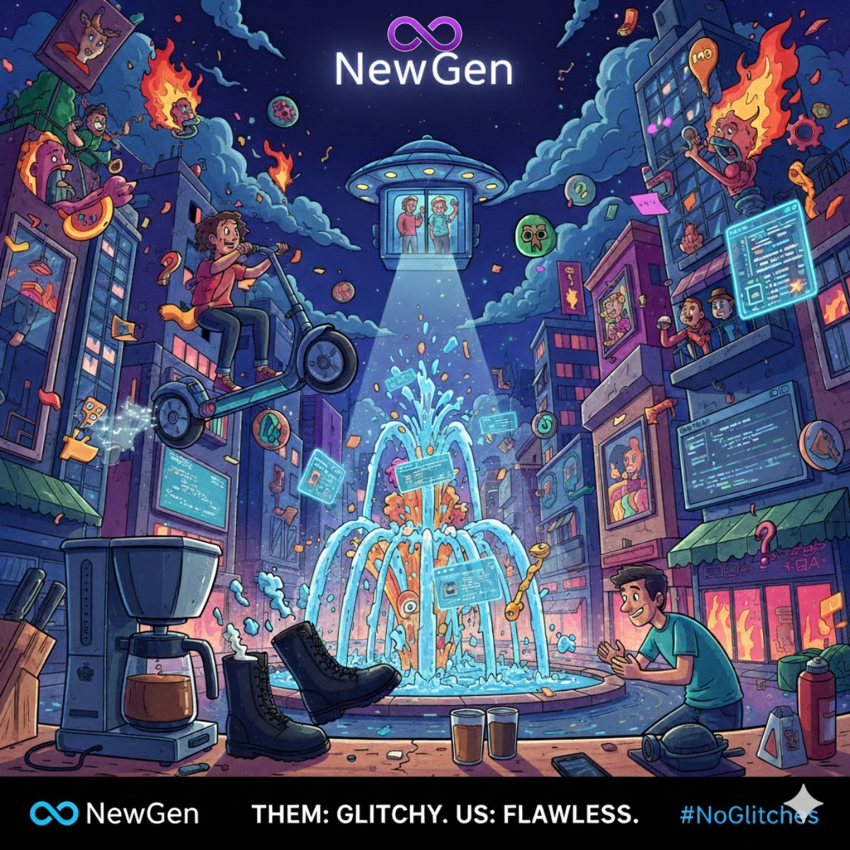 newgen_company's tweet image. Tech feeling like a glitchy horror show? 💥
NewGen builds with precision, ships on time, and delivers clean, stable systems.
No chaos.
No bugs.
Just outcomes.
NewGen International — we build flawless futures.
newgen.company

 #Innovation #TechExcellence #NoGlitches