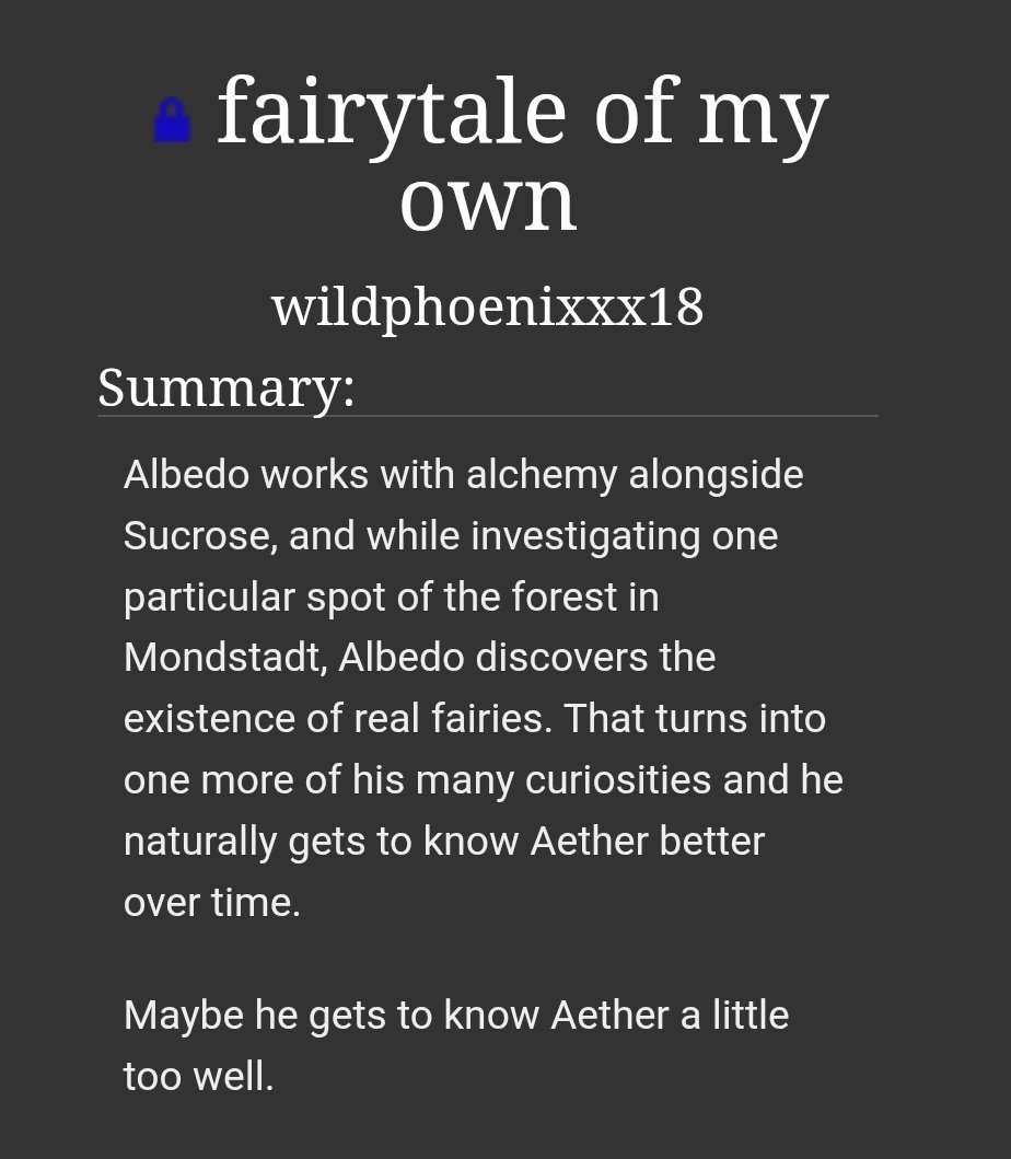 wildphoenixxx18's tweet image. 📎 fairytale of my own
#albether [Albedo/Aether]